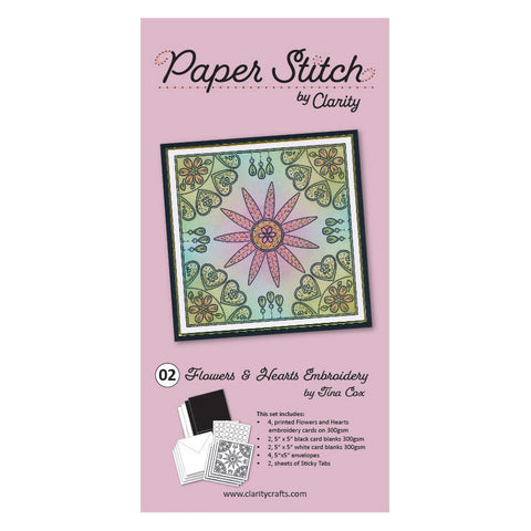 Paper Stitch by Clarity - Flowers & Hearts Embroidery Card Pack (Pre-Order)