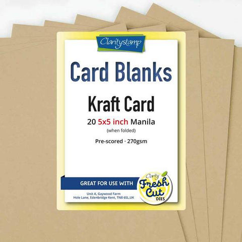 Kraft Card Blanks <br/> 5" x 5" x20