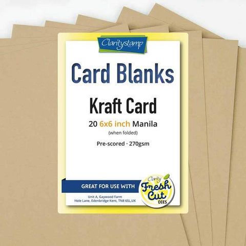 Kraft Card Blanks <br/> 6" x 6" x20