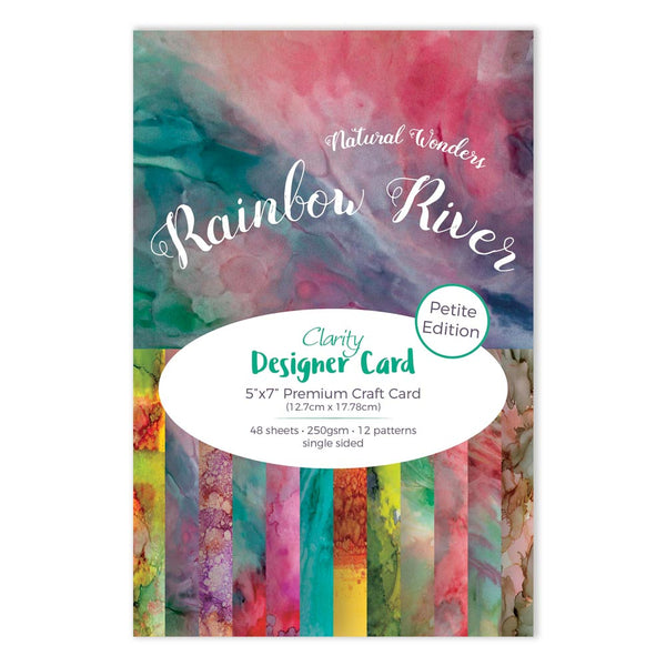 Clarity Designer Bastelkarten 'Rainbow River' - Petite Edition, 12 Designs, 48 Stück