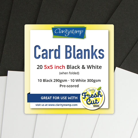 Card Blanks <br/> 5" x 5" Black & White (10 of Each)