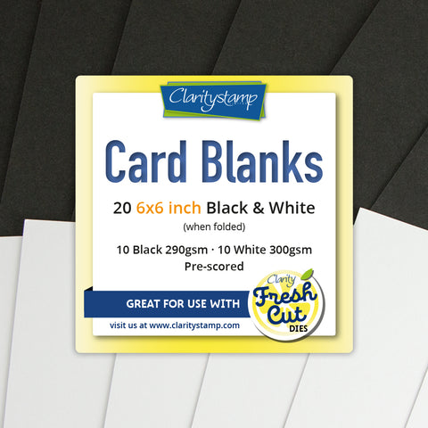 Card Blanks <br/> 6" x 6" Black & White (10 of Each)