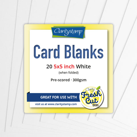Card Blanks <br/>5" x 5" White x20