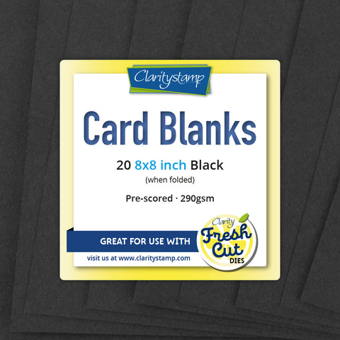 Card Blanks <br/>8" x 8" Black x20