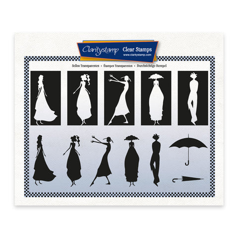Barbara's Clarity Characters Silhouettes A5 Stamp Set
