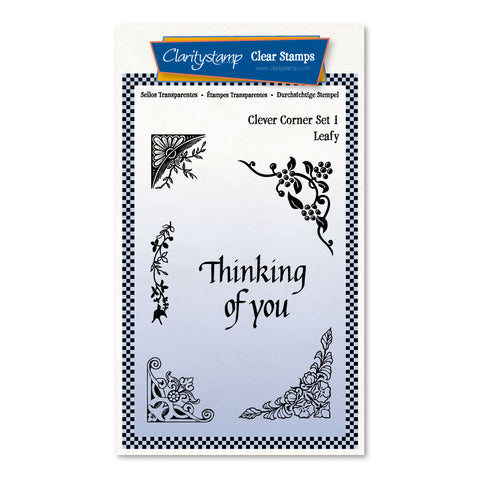 Clever Corners Set 1 - Leafy A6 Unmounted Stamp Set