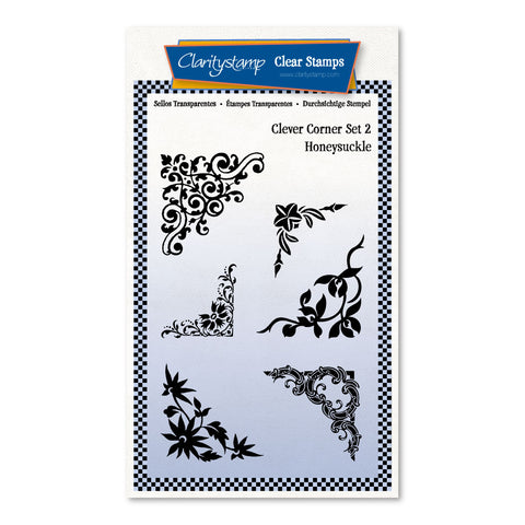 Clever Corners Set 2 - Honeysuckle A6 Unmounted Stamp Set