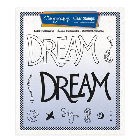 Dream - Feel Good Words 2 Way A5 Square Stamp & Mask Set