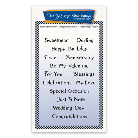 Essential Sentiments Unmounted Clear Stamp Set