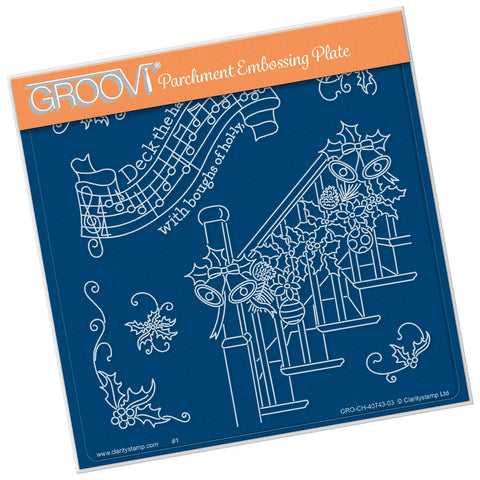 Deck the Halls A5 Square Groovi Plate