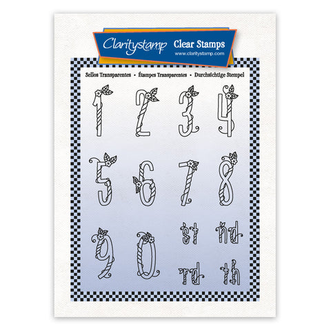 Barbara's Happy Numbers A6 Unmounted Stamp Set