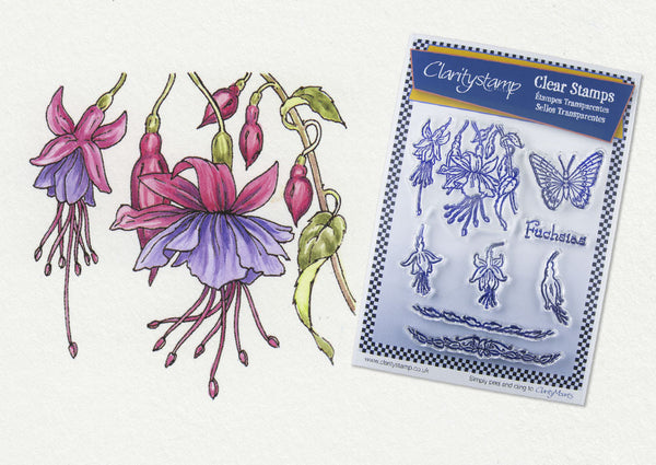 Plaques Groovi A5 Square - Lot De 2 Pour Gaufrage Parchemin - Design Fuchsias Jayne