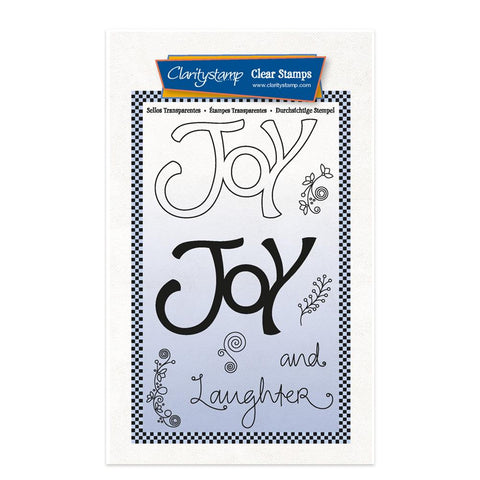 Joy - Feel Good Words 2 Way A6 Stamp & Mask Set