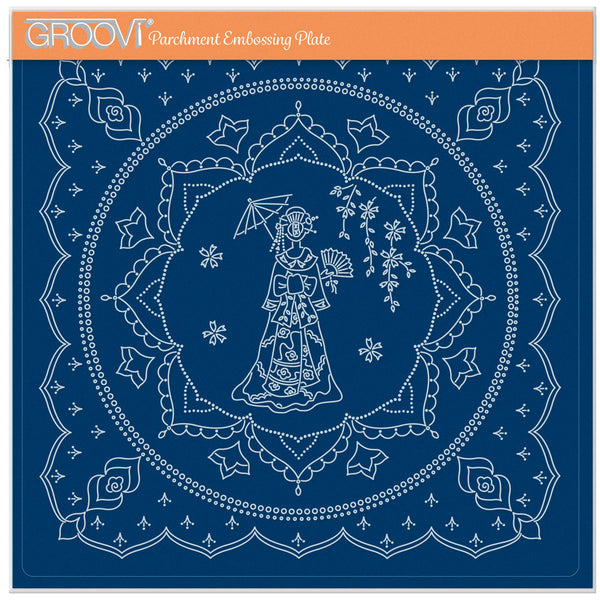 Plaque De Gaufrage Clarity Stamps Groovi Parchemin – Carrée A4, Motif Cœur Linda, Thème Noël
