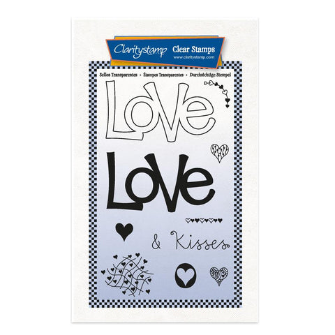 Love - Feel Good Words 2 Way A6 Stamp & Mask Set