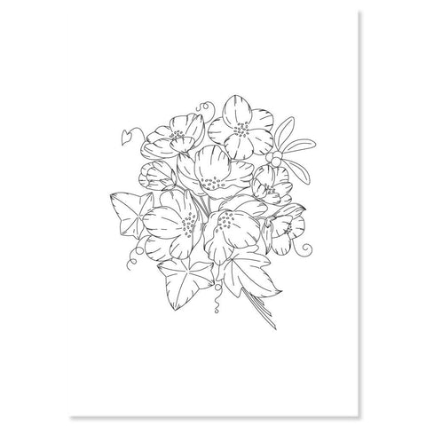 Christmas Rose - A5 Printed Florals Parchment