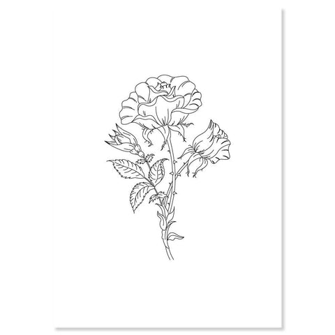 Rose - A5 Printed Florals Parchment