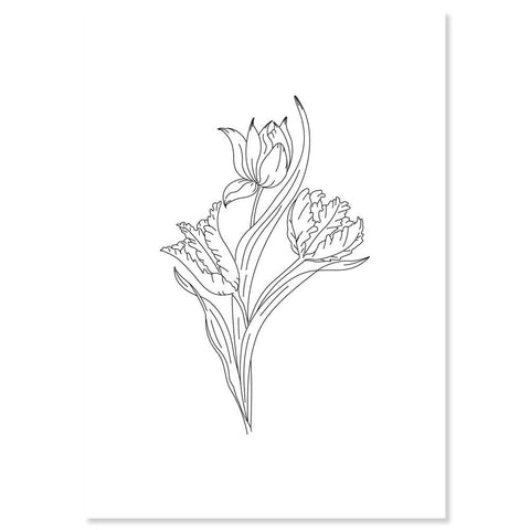 Tatty Tulip - A5 Printed Florals Parchment