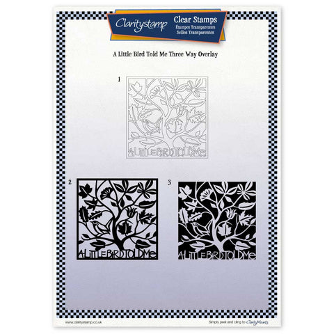 A Little Bird Told Me Three Way Overlay Unmounted Clear Stamp Set