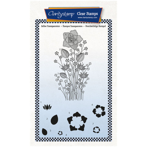 Tina's Daffodil Spray A6 Stamp Set