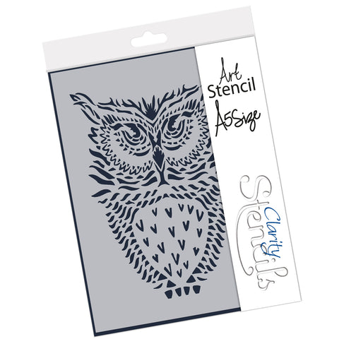 Owl Stencil A5