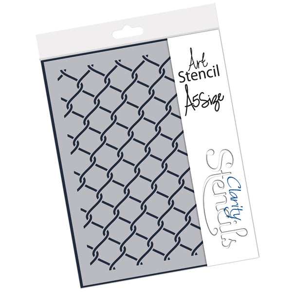 Chain Link Fence Stencil A5 Claritystamp