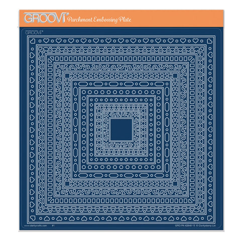 Nested Squares Doodle Frame-Its Frames A4 Square Groovi Plate