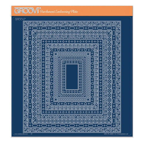 Nested Rectangles Doodle Frame-Its Frames A4 Square Groovi Plate