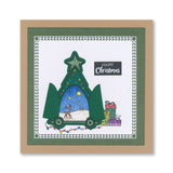 Barbara's SHAC Christmas Tree Wooden Toy A4 Slim Stamp Set