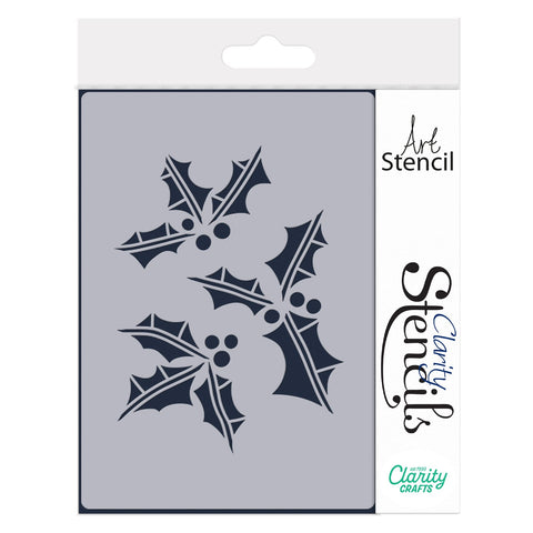 Barbara's Big Blooms - Holly Leaves A5 Stencil