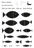 Barbara's SHAC Fish Infill A5 Stamp Set