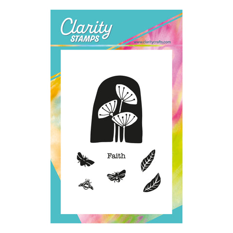 Barbara's Woodland Flowers Art Block A6 Square Stamp Set