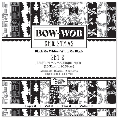 BOW-WOB Christmas Set 2 - Collage Paper 8" x 8"