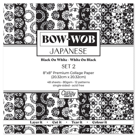 BOW-WOB Japanese Set 2 - Collage Paper 8" x 8"