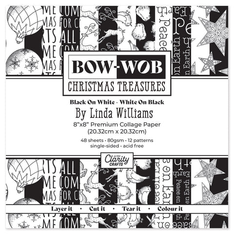 BOW-WOB 8" x 8" Collage Papers - Linda's Christmas Treasures