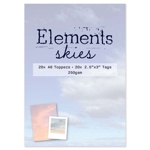 Elements - Skies A6 Toppers & Tags Card Pack