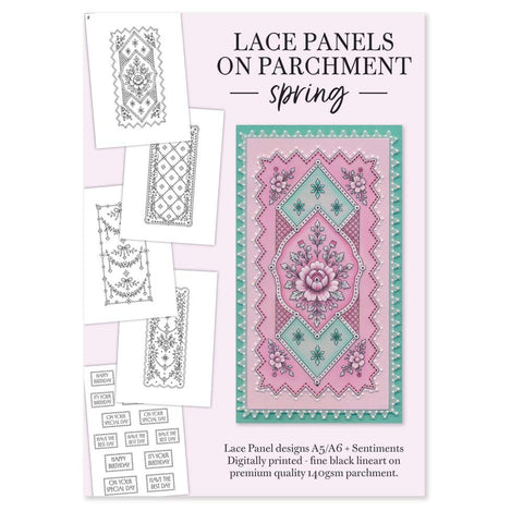 Lace Panels on Parchment - Spring (Printed Parchment Collection)