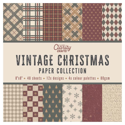 Vintage Christmas Paper Collection 8" x 8"