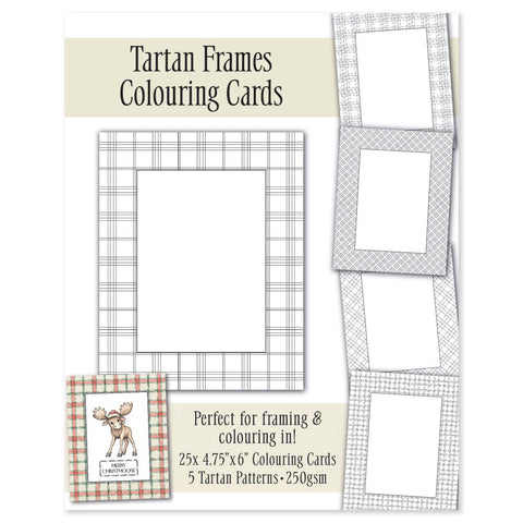 Plain Tartan Frames 4.75" x 6" Colouring Cards