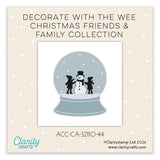 Christmas Snow Globe 4" x 4" Card Toppers with FREE Embedder