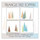 Triangle Trees 4" x 4" Card Toppers