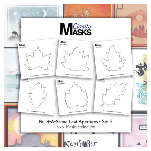 Build-a-Scene Set of 6 5" x 5" Leaf Aperture Masks - Set 2