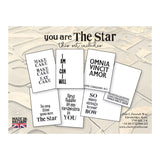 You Are the Star - Slow Down with Clarity Quotes Postcards Set 7