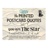 You Are the Star - Slow Down with Clarity Quotes Postcards Set 7