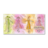 Barbara's SHAC Calligraphy Girls A5 Square Stamp Set