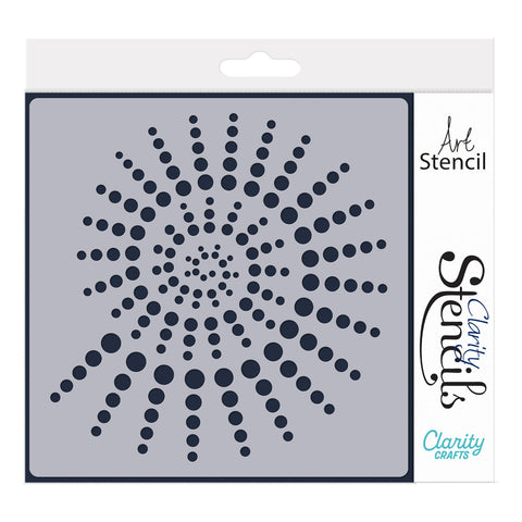 Dotted Spiral 7" x 7" Stencil
