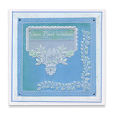 Tina's Floral Swirls & Corners All in One - Very Best Wishes A5 Square Groovi Plate