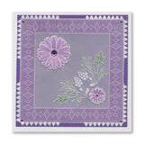 Tina's Floral Swirls & Corners All in One - Very Best Wishes A5 Square Groovi Plate