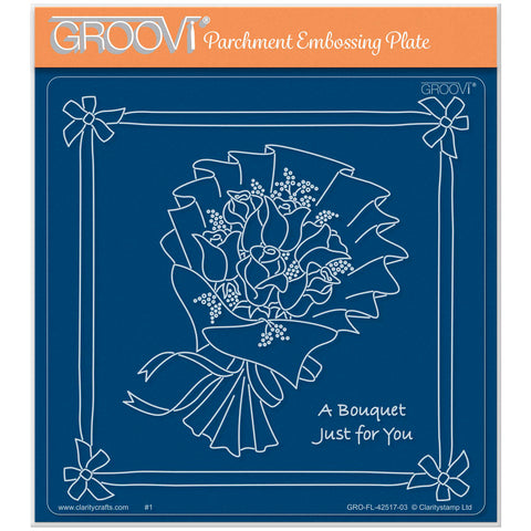 Linda's Rose Bouquet A5 Square Groovi Plate