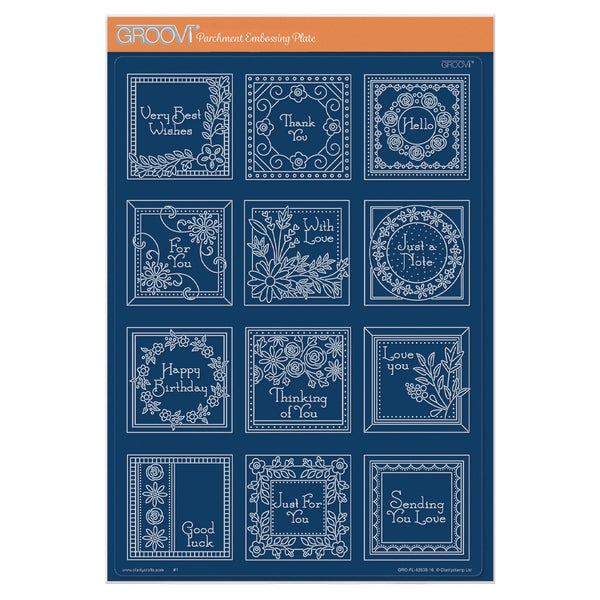 Say It With Flowers Sampler A4 Groovi Plate – Claritystamp